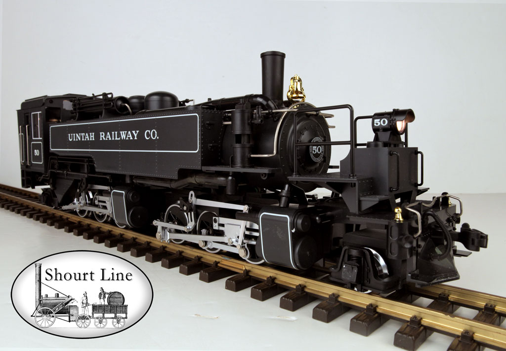 LGB 21881 Uintah Railway Co #50 Mallet 12 wheel drive 2-6-6-2 New Lights & Smoke right front low view