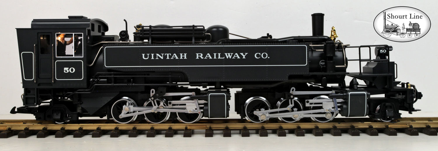 LGB 21881 Uintah Railway Co #50 Mallet 12 wheel drive 2-6-6-2 New Lights & Smoke right side view
