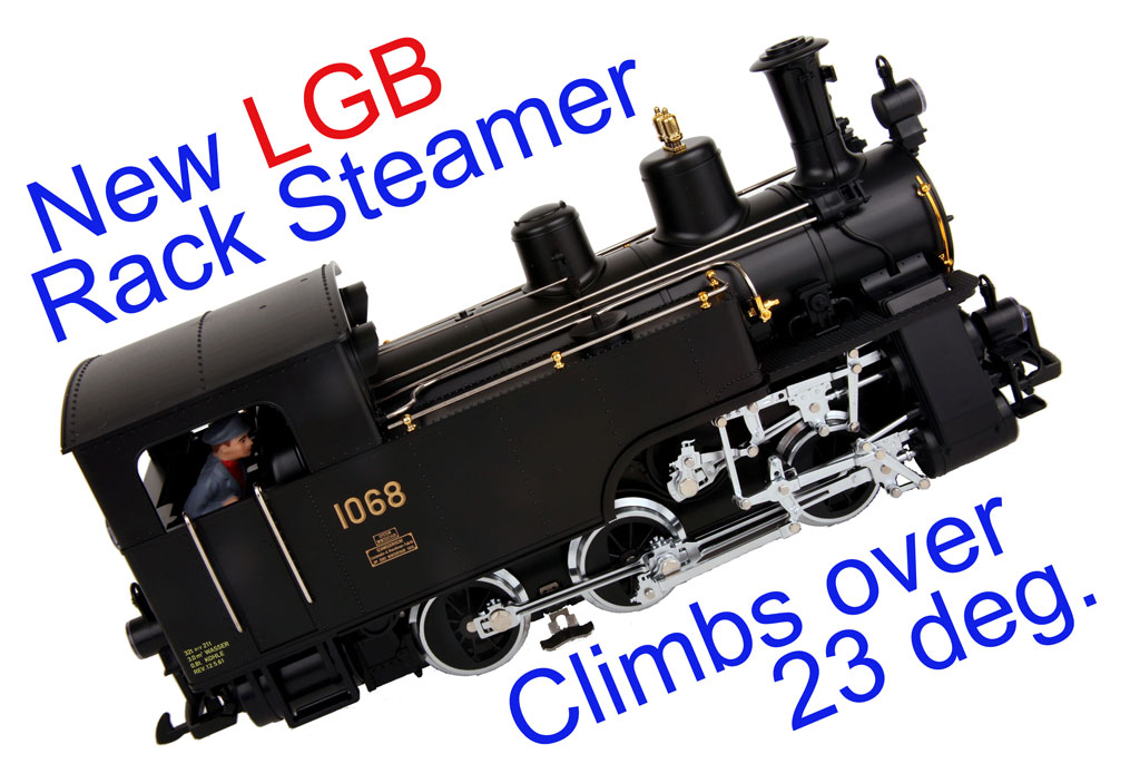 LGB 21471 MTS/DCC SBB-Brunig HG 3/3 Rack Steam Locomotive climbing