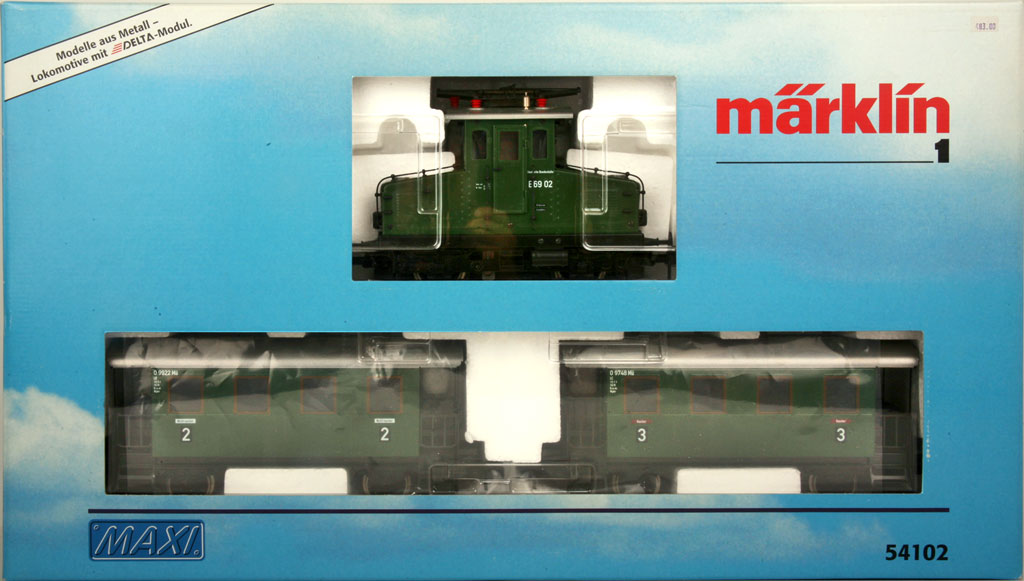 Marklin 54102 Maxi Bavarian Electric Passenger Train Set box