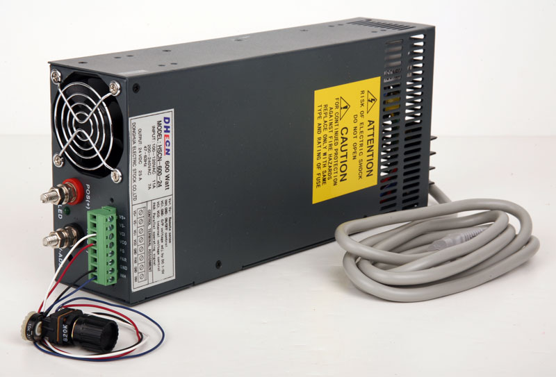 SL-600-24-1-25 Part No.: 5112425 24 Volt Pure DC 25 Amp 600 Watt Regulated Power Supply