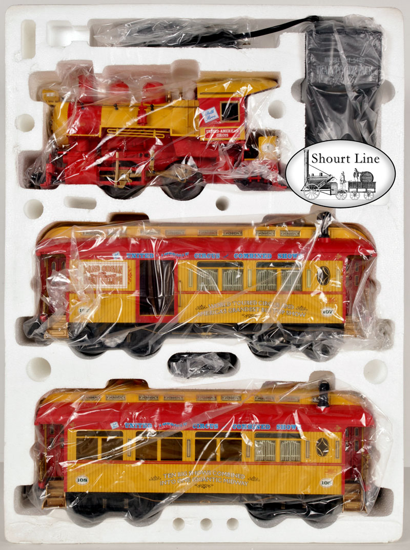 Aristo-Craft ART-28100 Circus Passenger Steam Train Starter Set, Loco, Passenger & Combine Car, Track & Power Pack