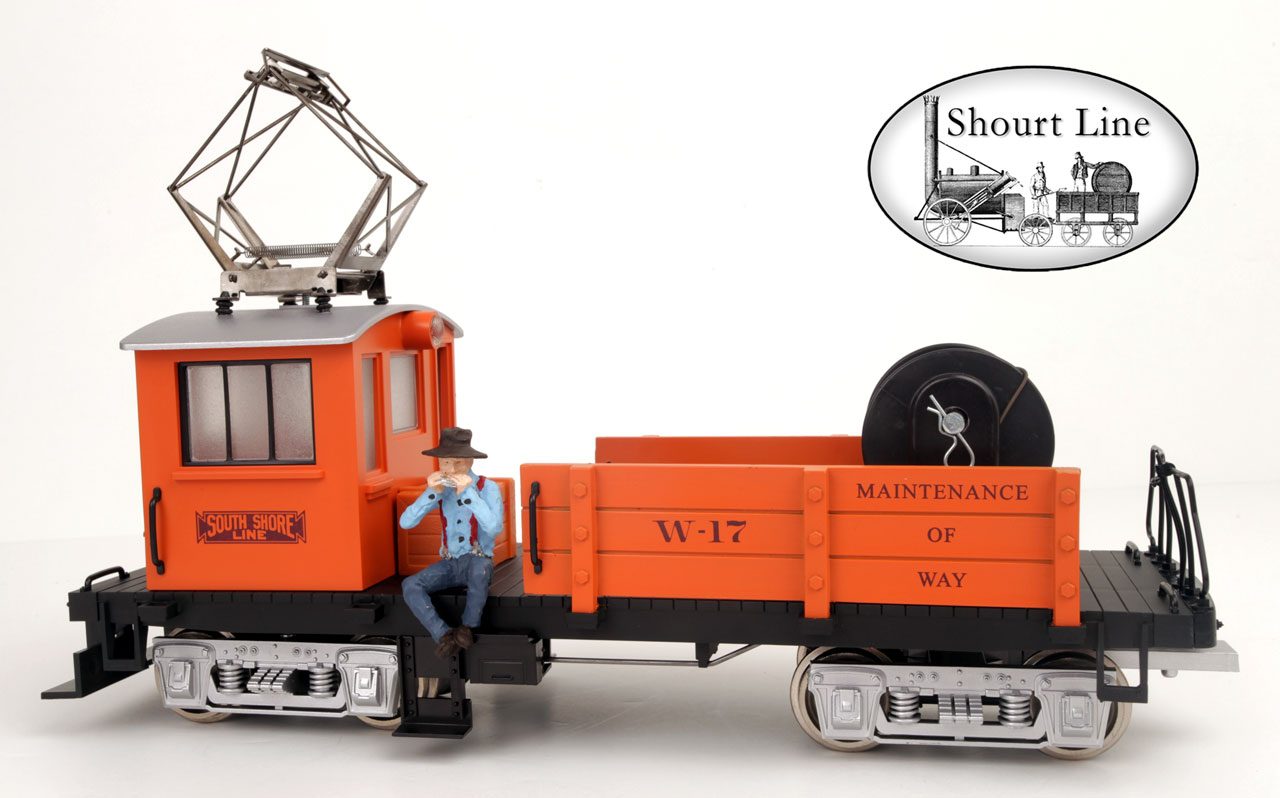 G Scale HLW 09805 Motorized Line Car South Shore Orange M.O.W.