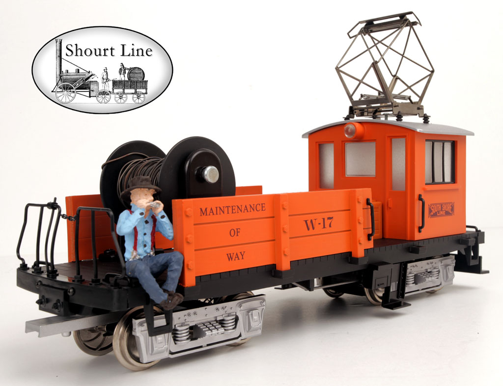G Scale HLW 09805 Motorized Line Car South Shore Orange M.O.W.
