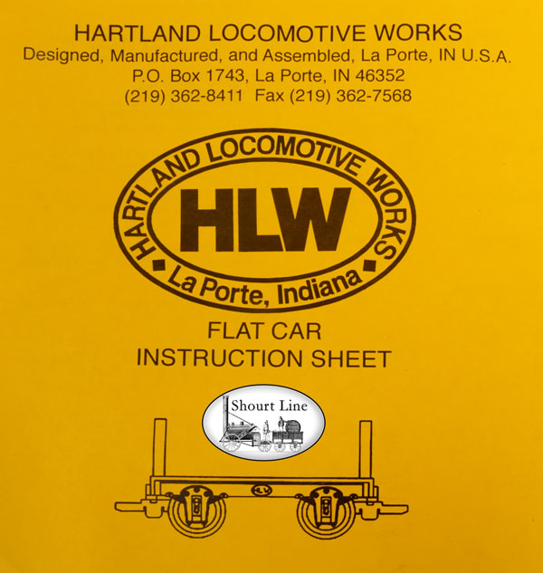 G Scale HLW 15000S Flat Car Kit instructions P1