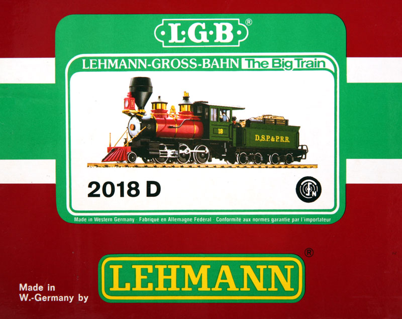 LGB 2018D D.S.P.&P.R.R Mogul Steam Locomotive & Tender NIB