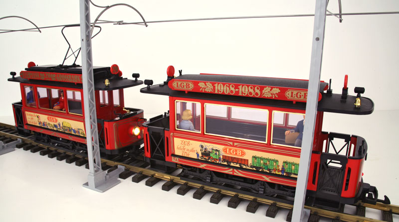 LGB 2036 & 3600 20th Aniversary Red Trolley Set 1968-1988 G Scale