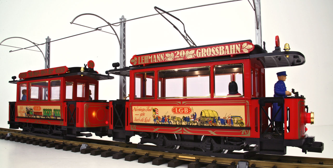 LGB 2036 & 3600 20th Aniversary Red Trolley Set 1968-1988 G Scale