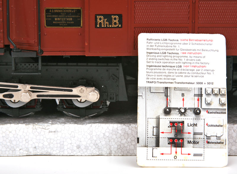 LGB 2040 Rhb Ge 6/6 Rhaetian Brown Crocodile Instruction Card