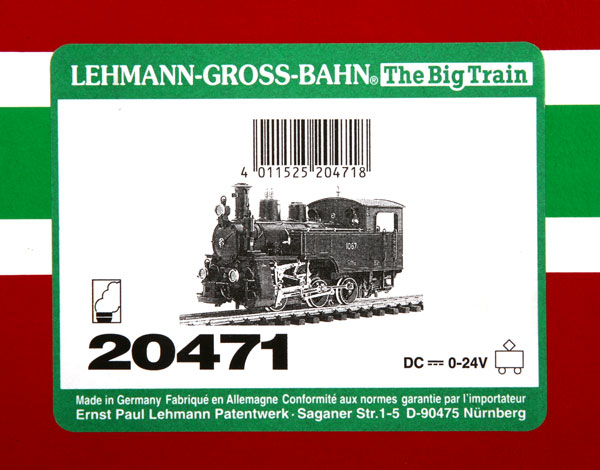 LGB 20471 Ballenberg Rack Steam Loco NEW