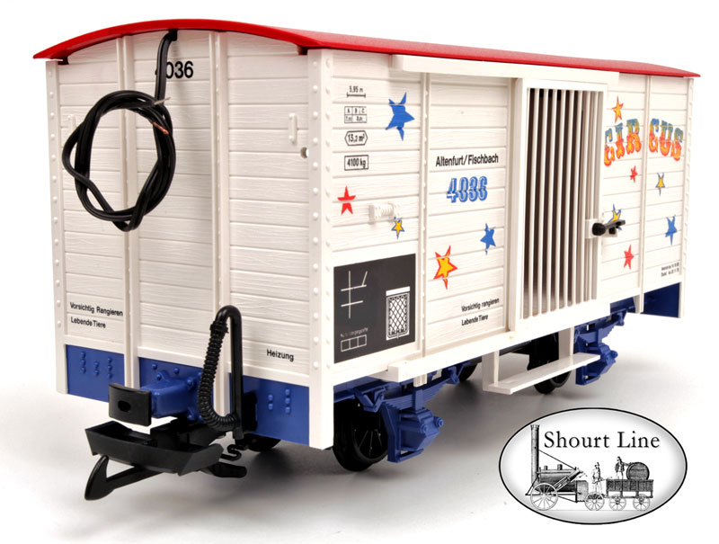 G Scale LGB 4036 Circus Cage Car + SL 6 LED Lighting + MP3 & FM Sound Systems