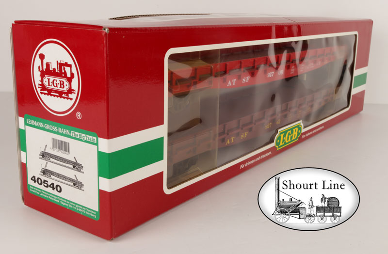 G Scale LGB 40540 Santa Fe 50 ft. Flatcars, 2 pieces, New