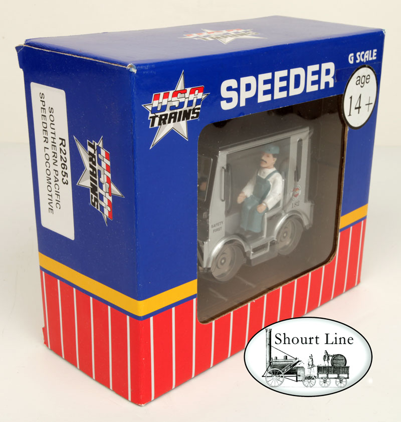 G Scale USA R22653 SP Motorized Speeder Locomotive w Headlight NEW